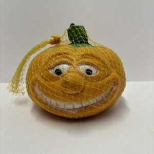 Vtg Halloween Dan Dee Foam Pumpkin Jack o Lantern New Original‎ Net Bag No Tag